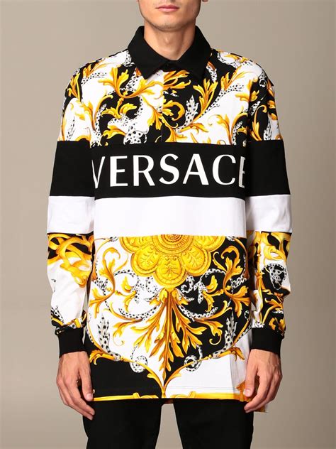 versace polo shirt sale uk|Versace long sleeve polo.